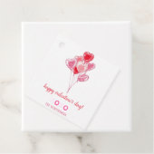 Étiquettes Cadeau Balise cadeau de ballon Valentines (En situation)