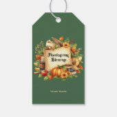 Étiquettes-cadeau Balise Cadeau de Bénédiction de Thanksgiving (Dos)