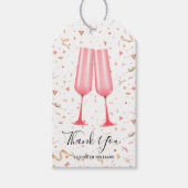 Étiquettes-cadeau Balise cadeau de Brunch et de Merci mousseux (Devant)