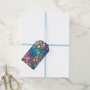 Étiquettes-cadeau Balise cadeau de bulles d'aluminium colorées
