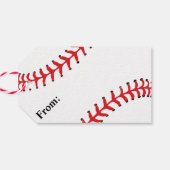 Étiquettes-cadeau Balise cadeau de conception de base-ball (Dos Horizontal)