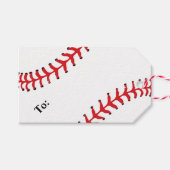 Étiquettes-cadeau Balise cadeau de conception de base-ball (Devant (Horizontal))