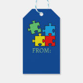 Étiquettes-cadeau Balise cadeau de conception Jigsaw Puzzle Pieces (Dos)