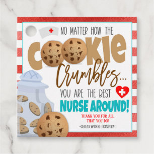 Étiquettes Cadeau Balise cadeau de Cookie Merci Nurse