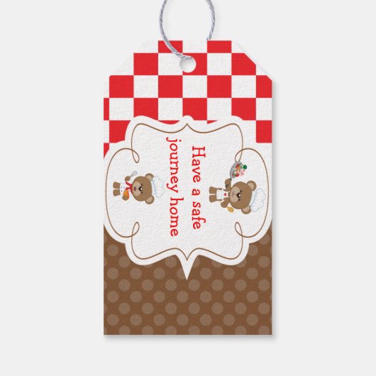 Étiquettes-cadeau Balise cadeau de cuisine Chef Oears Merci (Dos)