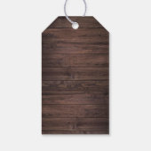 Étiquettes-cadeau Balise cadeau de dentelle de bois rustique Broussa (Dos)