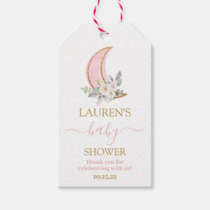 Étiquettes-cadeau Balise cadeau de fille sur le Baby shower de lune