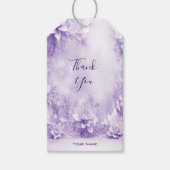 Étiquettes-cadeau Balise cadeau de fleurs blanches violettes (Devant)