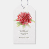 Étiquettes-cadeau Balise cadeau de fleurs de waratah rouge (Dos)