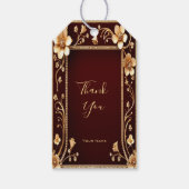 Étiquettes-cadeau Balise cadeau de fleurs d'or de Bourgogne (Dos)