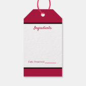 Étiquettes-cadeau Balise cadeau de fruits de pomme cuits dans la cui (Dos)