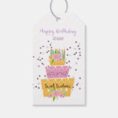 Étiquettes-cadeau Balise cadeau de gâteau 16 Sweet (Devant)