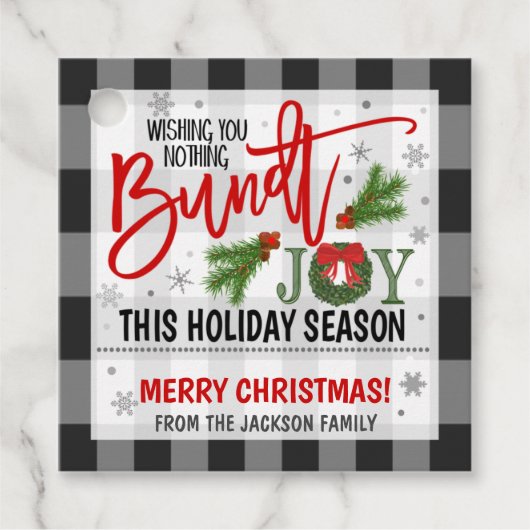 Étiquettes Cadeau Balise cadeau de gâteau cadeau de Noël (Devant)