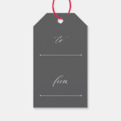 Étiquettes-cadeau Balise cadeau de Happy Holidays Calligraphy (Dos)