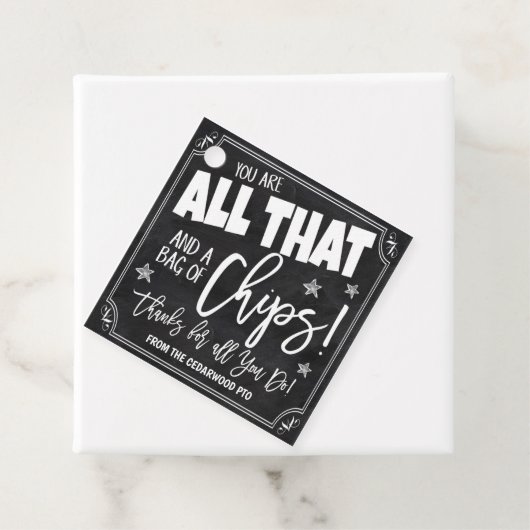 Étiquettes Cadeau Balise cadeau de jetons (En situation)