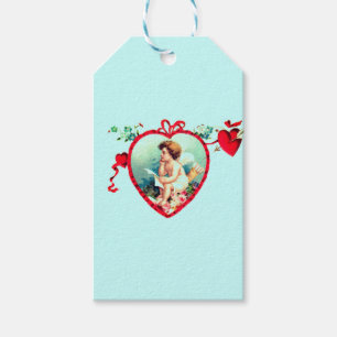 Étiquettes-cadeau Balise cadeau de jour de VALENTINE ANGEL et le coe