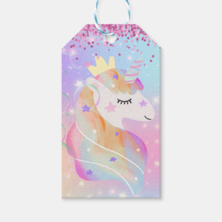 Étiquettes-cadeau Balise cadeau de la soirée magique Unicorn