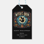 Étiquettes-cadeau Balise cadeau de la sorcière de la fête d'Hallowee (Devant)