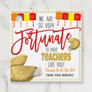 Étiquettes Cadeau Balise cadeau de l'enseignant de biscuits Fortune