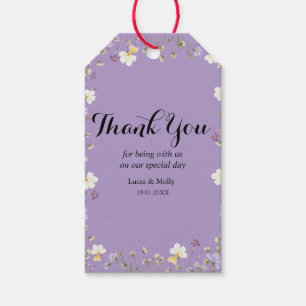Étiquettes-cadeau Balise cadeau de Mariage Floral Fleur sauvage viol