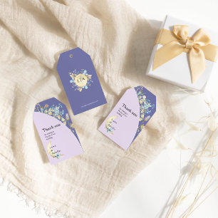 Étiquettes-cadeau Balise cadeau de Mariage violet de lune Whimsical