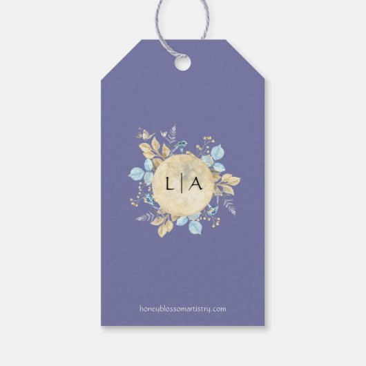 Étiquettes-cadeau Balise cadeau de Mariage violet de lune Whimsical (Dos)