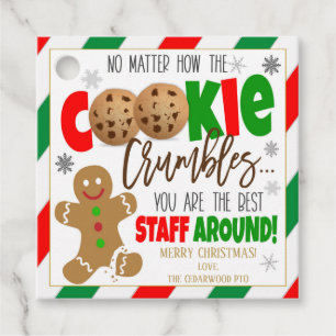Étiquettes Cadeau Balise cadeau de Merci de biscuits de Noël