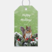 Étiquettes-cadeau Balise cadeau de Noël à l'écureuil (Dos)
