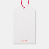 Étiquettes-cadeau Balise cadeau de Noël Angel Mouse avec couronne (Dos)