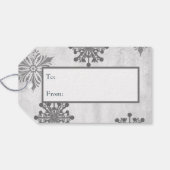 Étiquettes-cadeau Balise cadeau de Noël bleu (Dos (Horizontal))