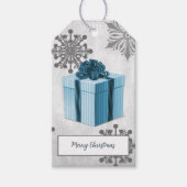 Étiquettes-cadeau Balise cadeau de Noël bleu (Devant)