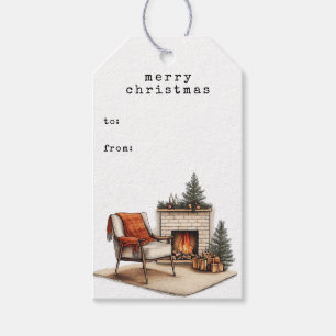Étiquettes-cadeau Balise cadeau de Noël Cosy Hygge