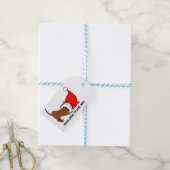 Étiquettes-cadeau Balise cadeau de Noël Dachshund (Avec de laficelle)
