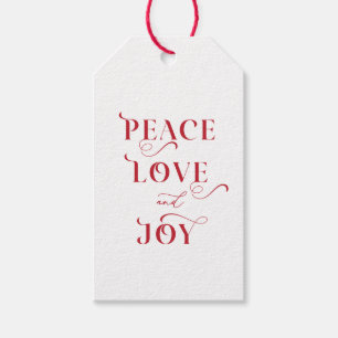 Étiquettes-cadeau Balise Cadeau de Noël, d'amour et de joie