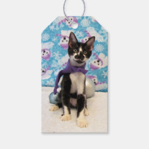 Étiquettes-cadeau Balise cadeau de Noël de Cowboy - Chat / Kitten