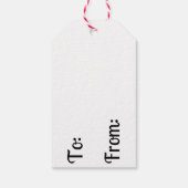 Étiquettes-cadeau Balise cadeau de Noël de la figure de neige (Dos)