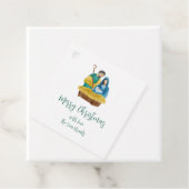 Étiquettes Cadeau Balise cadeau de Noël de la Nativité (En situation)