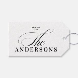 Étiquettes-cadeau Balise cadeau de Noël de Noël de famille