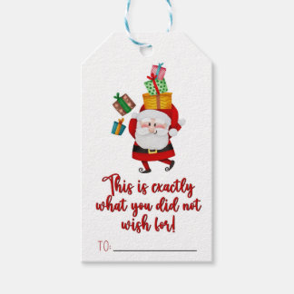Étiquettes-cadeau Balise cadeau de Noël drôle
