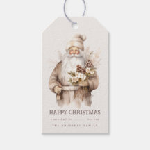 Balise cadeau de Noël du Père Noël naturel chaud