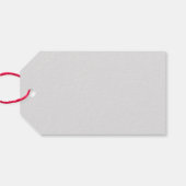 Étiquettes-cadeau Balise cadeau de Noël en argent mousseux (Dos (Horizontal))