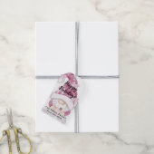 Étiquettes-cadeau Balise cadeau de Noël Gnome rose (Avec de la ficelle)