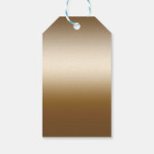 Étiquettes-cadeau Balise cadeau de Noël Gold Shine Metallic (Dos)