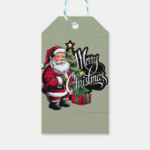 Étiquettes-cadeau Balise cadeau de Noël Joyeux (Devant)