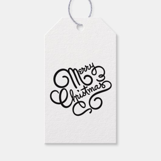 Étiquettes-cadeau Balise cadeau de Noël Joyeux (Devant)