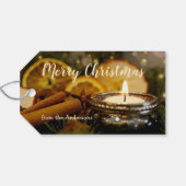 Étiquettes-cadeau Balise cadeau de Noël Joyeux de cannelle (Dos (Horizontal))