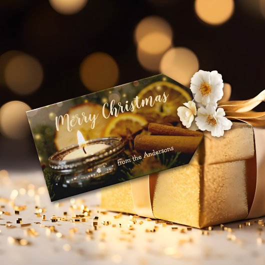 Étiquettes-cadeau Balise cadeau de Noël Joyeux de cannelle
