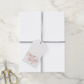 Étiquettes-cadeau Balise cadeau de Noël Joyeux rose Gold (Avec de la ficelle)