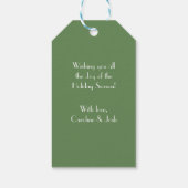 Étiquettes-cadeau Balise cadeau de Noël moderne rose et vert (Dos)