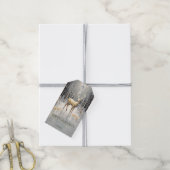 Étiquettes-cadeau Balise cadeau de Noël or Reindeer (Avec de la ficelle)